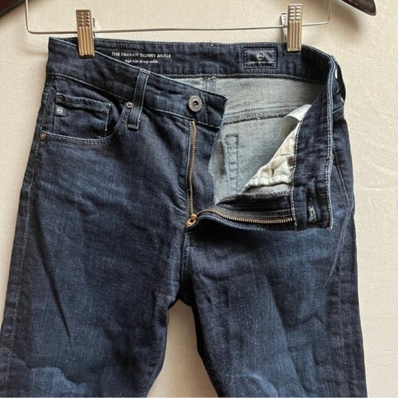 Ag Adriano Goldschmied Farrah High rise Blue Skinny Ankle Jeans Sz 26R - Picture 7 of 13